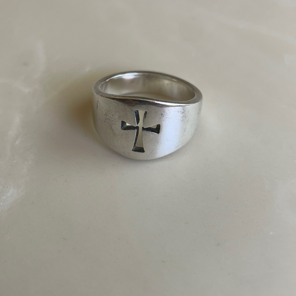 James Avery sterling silver wide crosslet ring